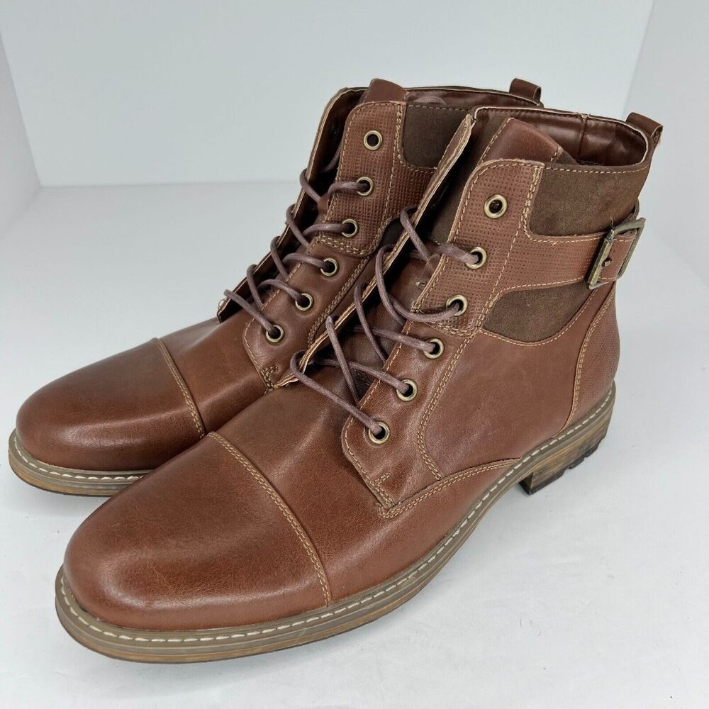 Arizona Jean Co Mens 625-0557 Brown Lautner Lace Up Ankle Size 11 M Combat Boots